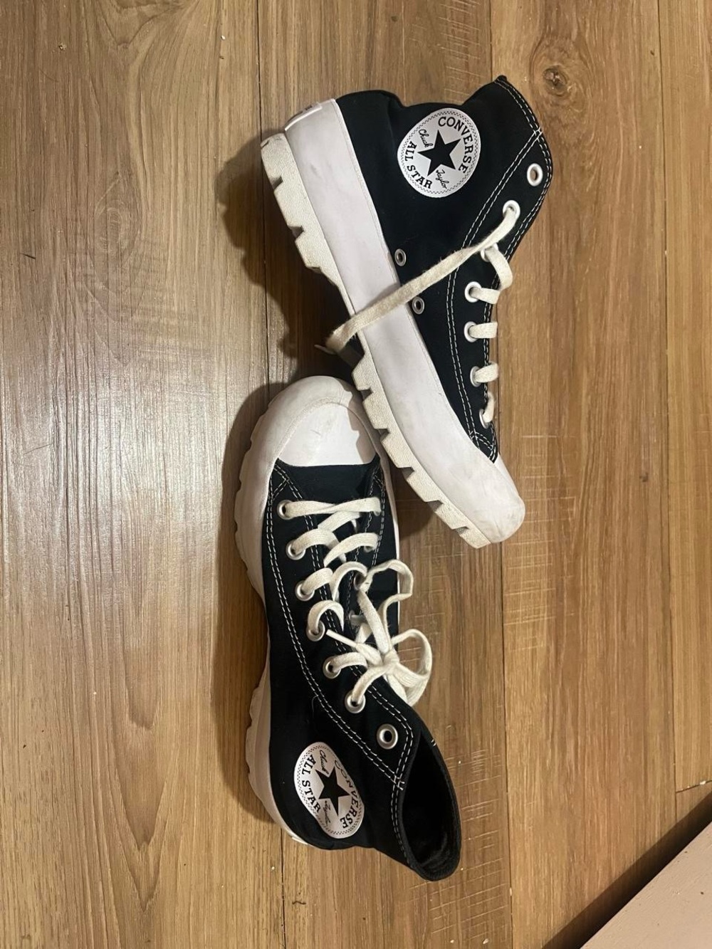 Converse Black and White High-Top Canvas Sneakers